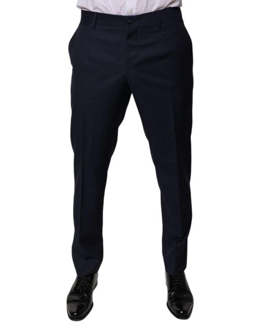Dolce & Gabbana Dark Blue Cotton Men Dress Pants for men
