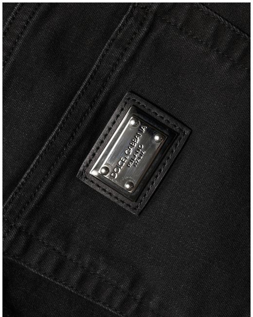 Dolce & Gabbana Black Skinny Cotton High Waist Denim Jeans
