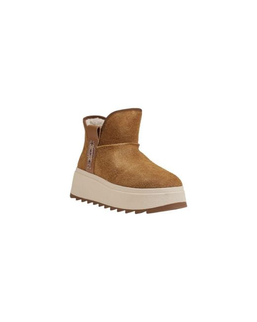 Ash Brown Suede Leather Ankle Boots