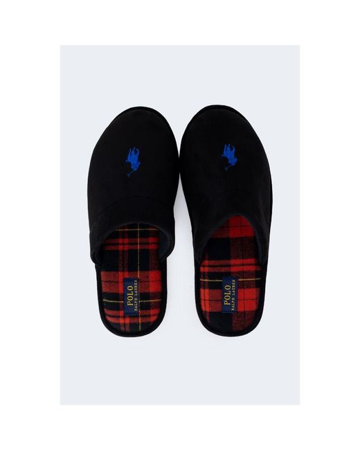 Ralph Lauren Black Polyester Slippers for men
