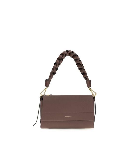 Coccinelle Brown Calf Leather Bos Taurus Shoulder Bag