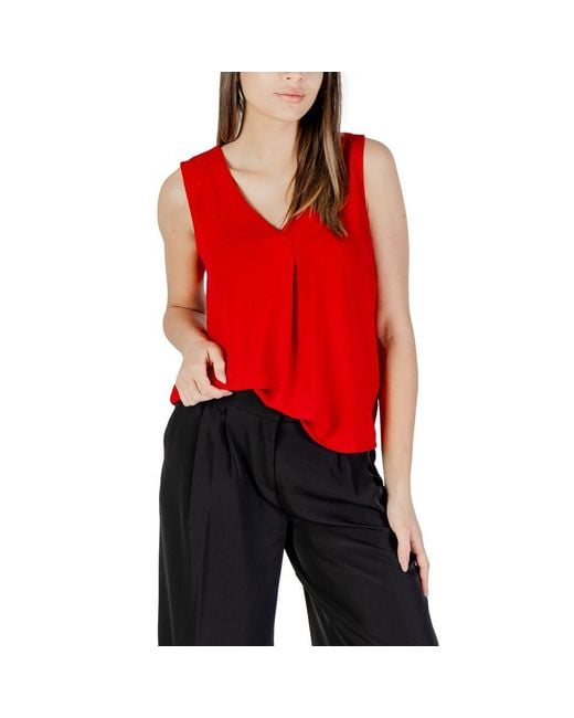 ONLY Red Recycled Polyester Tank Top