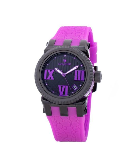 Lancaster Purple Silicone Watch