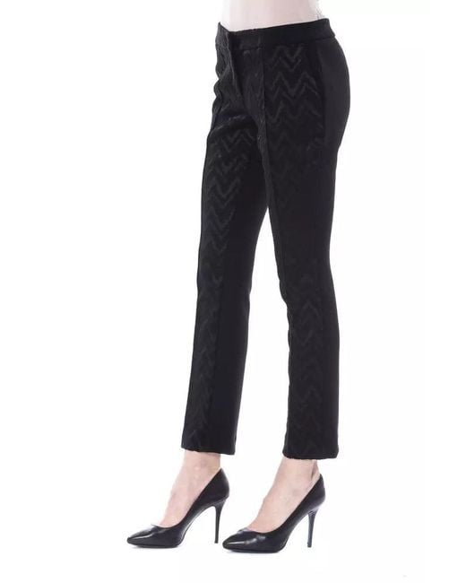 Byblos Blue Black Marabou Pants