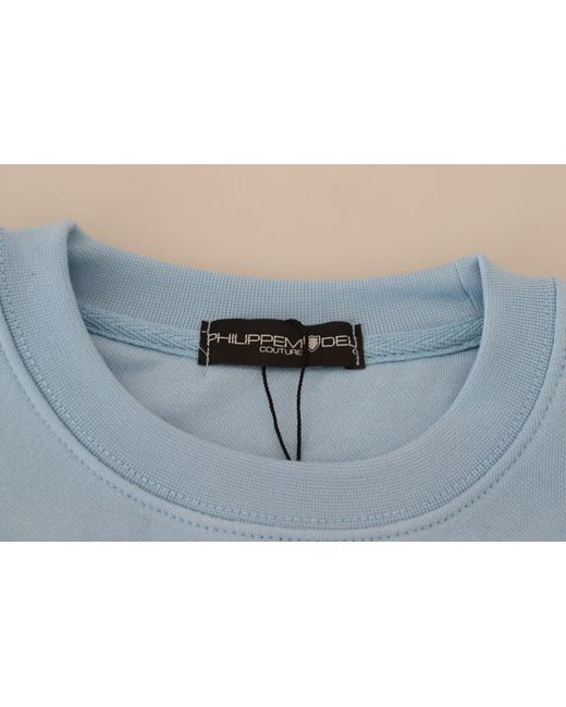 Philippe Model Blue Logo Printed Long Sleeves Sweater