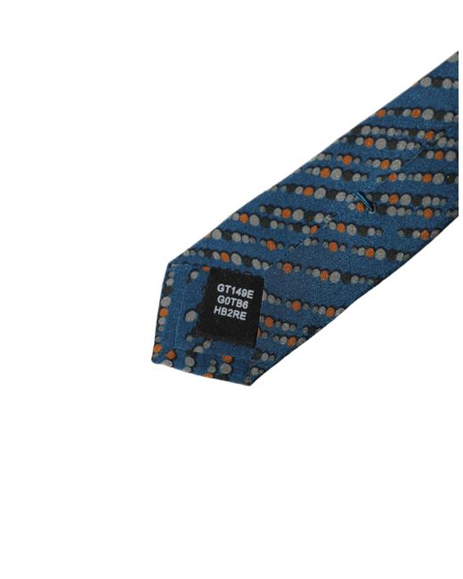 Dolce & Gabbana Blue Patterned 100% Silk Adjustable Men Tied Necktie Tie for men