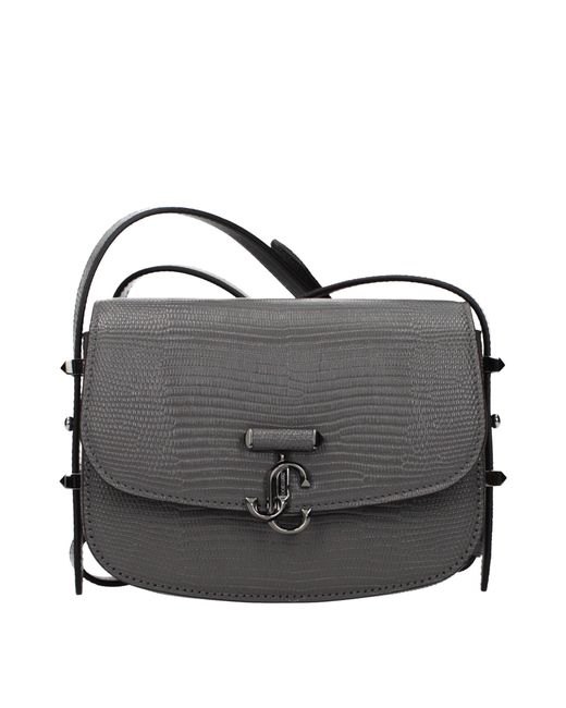 Jimmy Choo Black Shoulder Bags Leather/Gunmetal