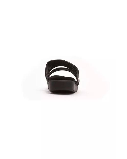 Péché Originel Black Silver Textile Sandal