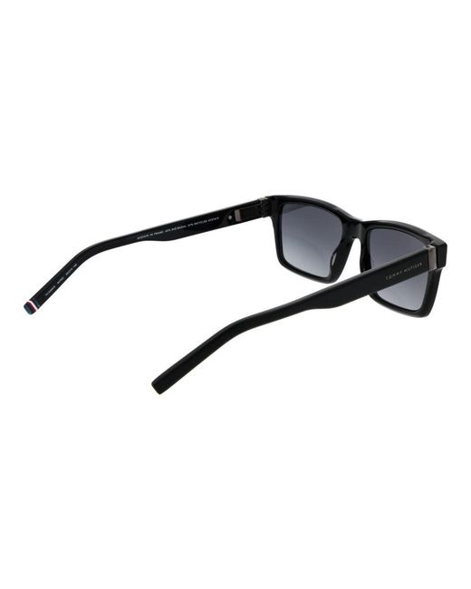 Tommy Hilfiger Black Acetate Sunglasses for men