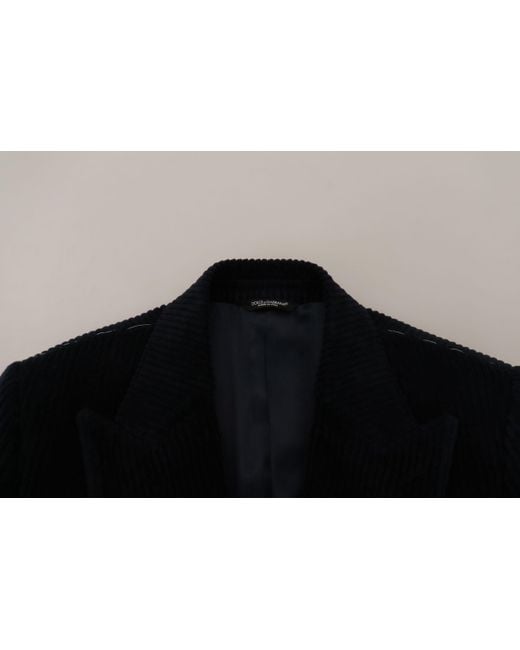 Dolce & Gabbana Black Cotton Cardigan Long Coat Jacket for men