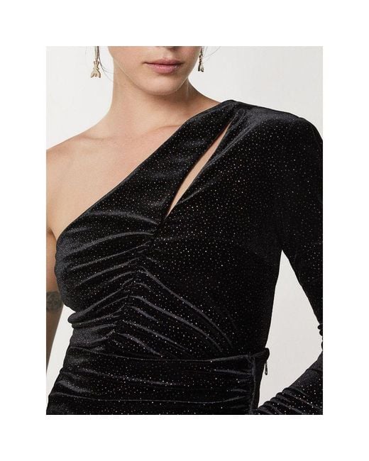 Patrizia Pepe Black Bicolor Polyester Tank Tops