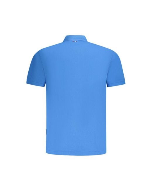 Napapijri Blue Cotton Polo Shirt for men