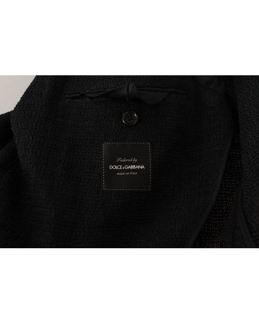 Dolce & Gabbana Black Single Breasted Coatblazer for men