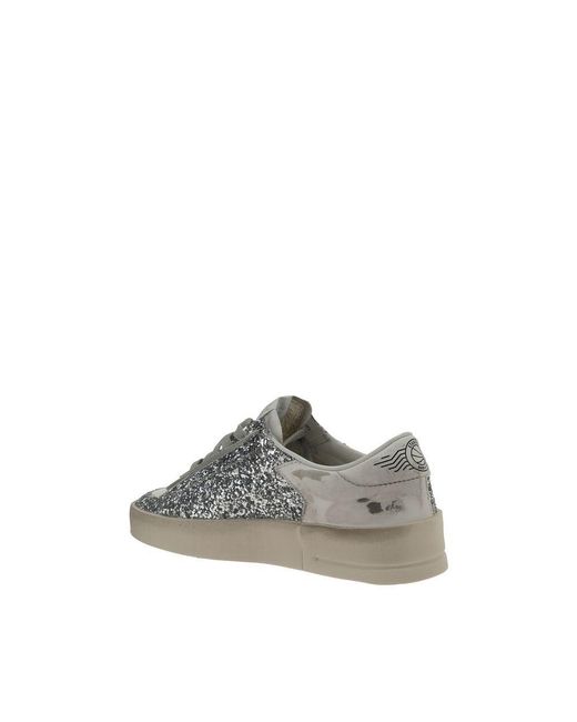 Golden Goose Deluxe Brand Gray Calf Leather Bos Taurus Low Top Sneakers