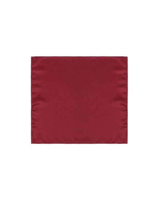 Dolce & Gabbana Red Silk Pocket Square for men