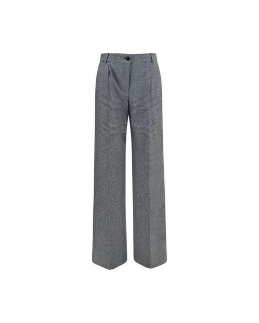 Dolce & Gabbana Gray Wool Oves Aries Dress Pants