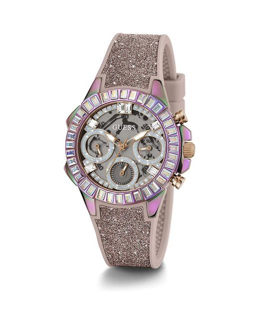 Guess Pink Multicolor Silicone Watch