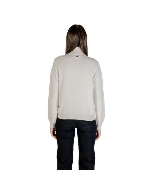 Liu Jo Gray White Viscose Sweatshirt