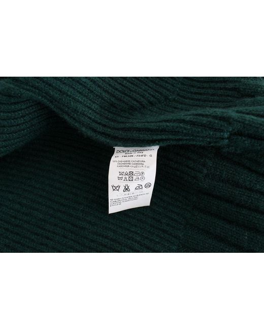 Dolce & Gabbana Green Knitted Cashmere Cardigan