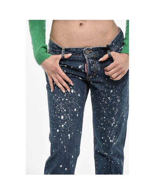 DSquared² Blue Vintage Effect Regular Fit Jeans