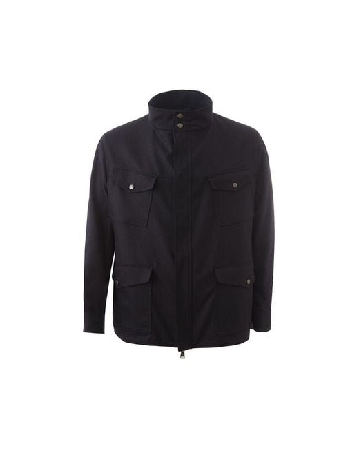Lardini Blue Wool Jacket for men