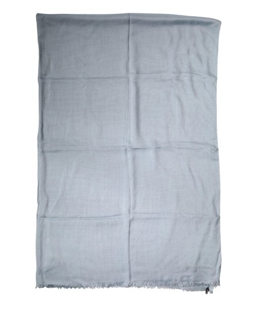 Dolce & Gabbana Gray Cashmere Knitted Shawl
