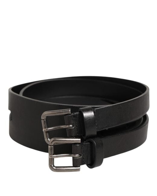 Dolce & Gabbana Black Belt With Metal Buckle for men