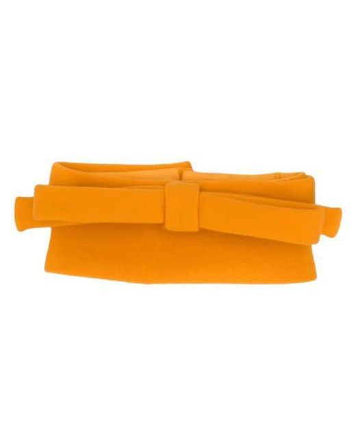 Miu Miu Orange Oversized Bow Tie