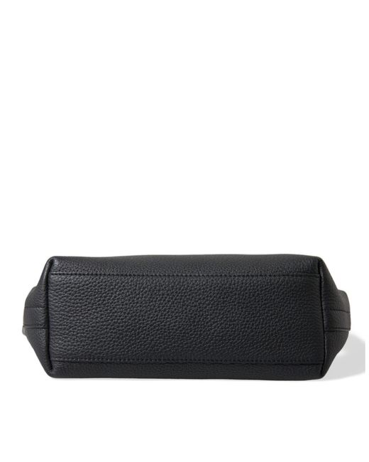 Dolce & Gabbana Black Leather Chain Strap Baguette Shoulder Bag for men