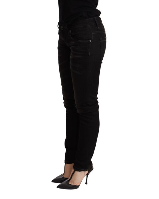 Acht Black Low Waist Skinny Denim Trouser