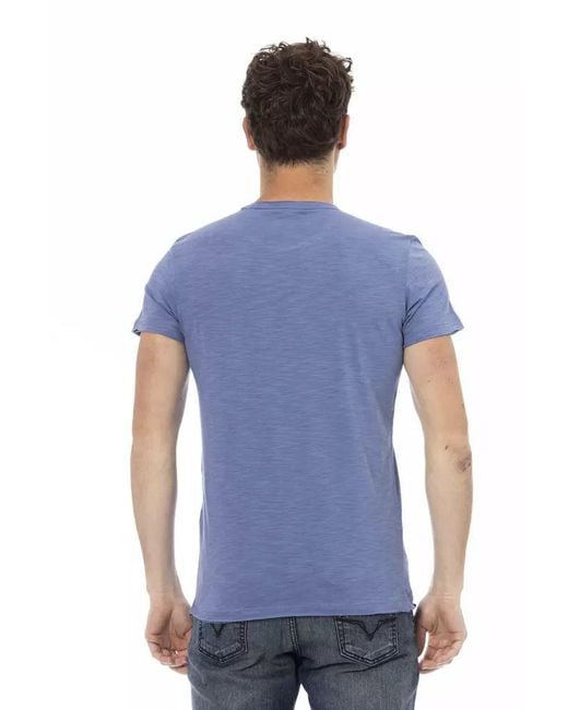 TRUSSARDI ACTION Blue Cotton Men T for men
