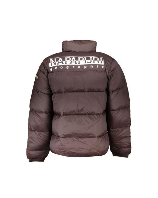 Napapijri Brown Polyamide Jacket for men