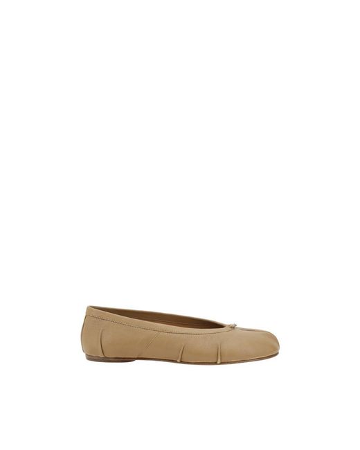Maison Margiela Natural Beige Lamb Ovis Aries Aries Ballet Flats