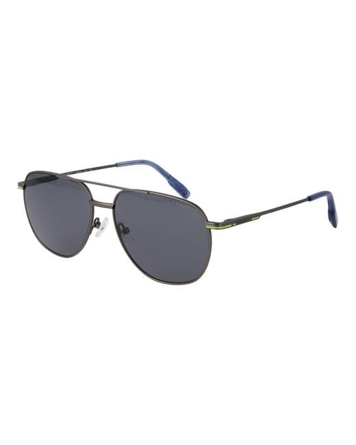 Hackett Gray Metal Sunglasses for men