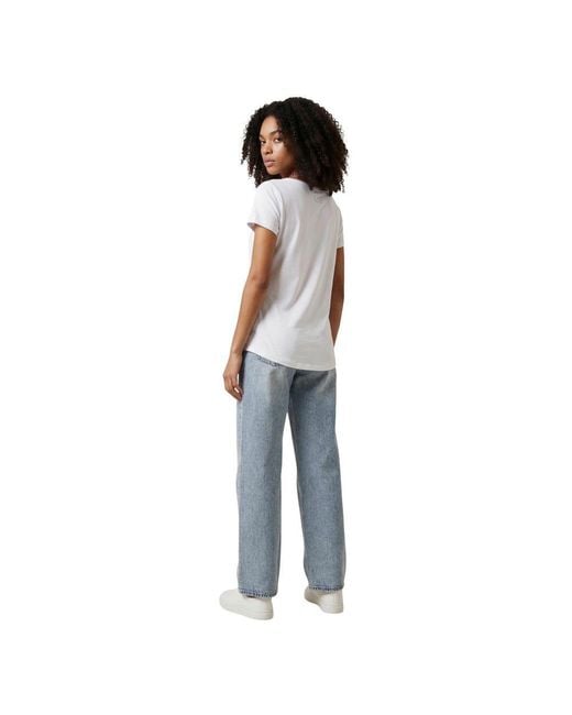 EA7 White Elastane T-Shirt