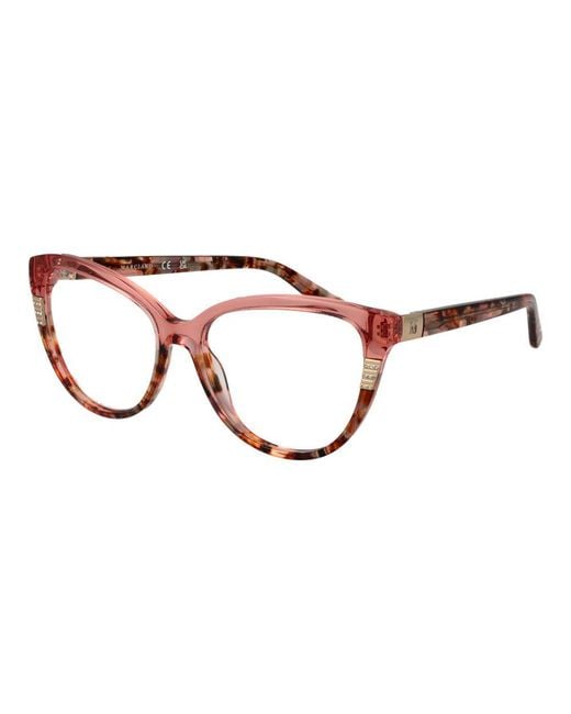 MARCIANO BY GUESS Brown Cat Eye Full-Rim Acetate Optical Frames With Demo Lenses