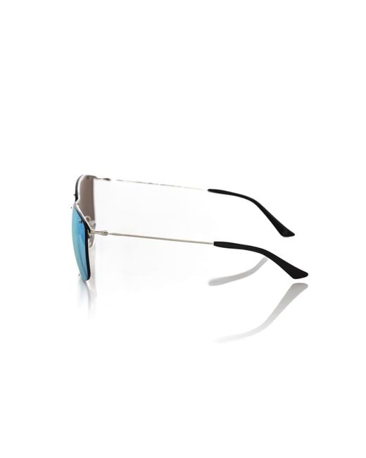 Frankie Morello Blue Clubmaster Mirrored Sunglasses for men