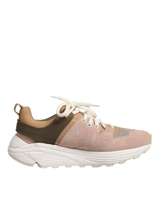 Dondup Brown Multicolor Suede Low Top Sneakers Shoes