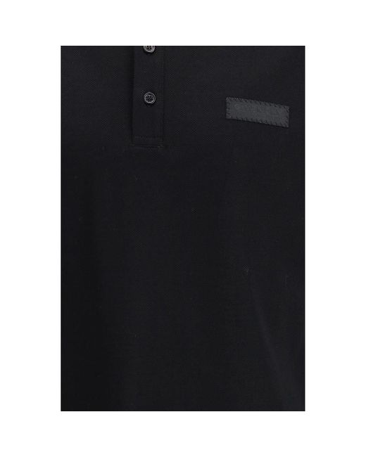 Givenchy Black Cotton Polo Shirt for men