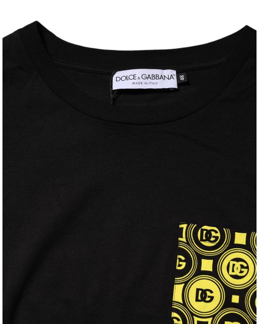 Dolce & Gabbana Black Tshirt With Pocket for men