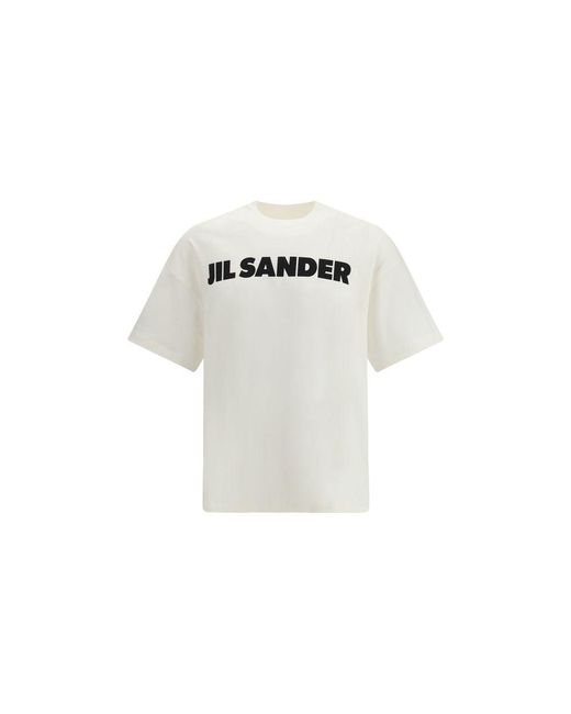 Jil Sander White Cream Cotton T for men