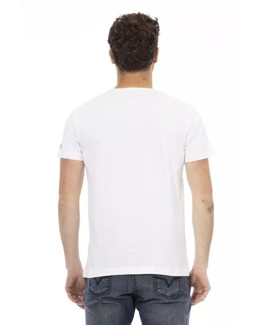 TRUSSARDI ACTION White Cotton T-Shirt for men