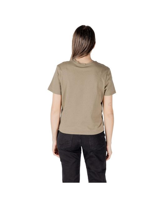 Jacqueline De Yong Natural Cotton T-Shirt
