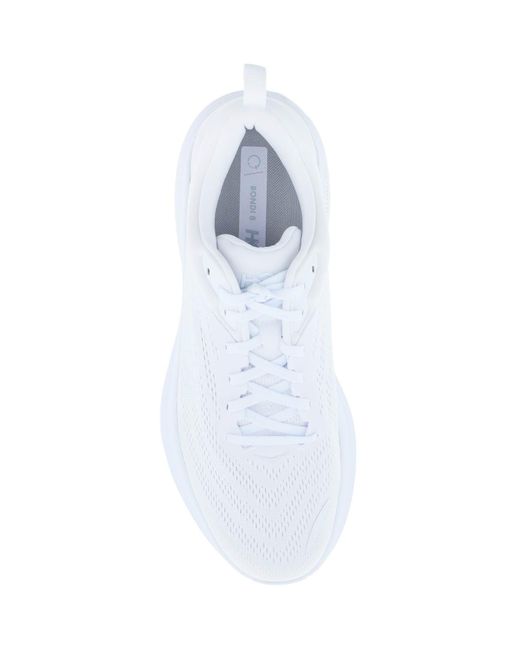 Hoka One One White Bondi 8 Sneakers for men