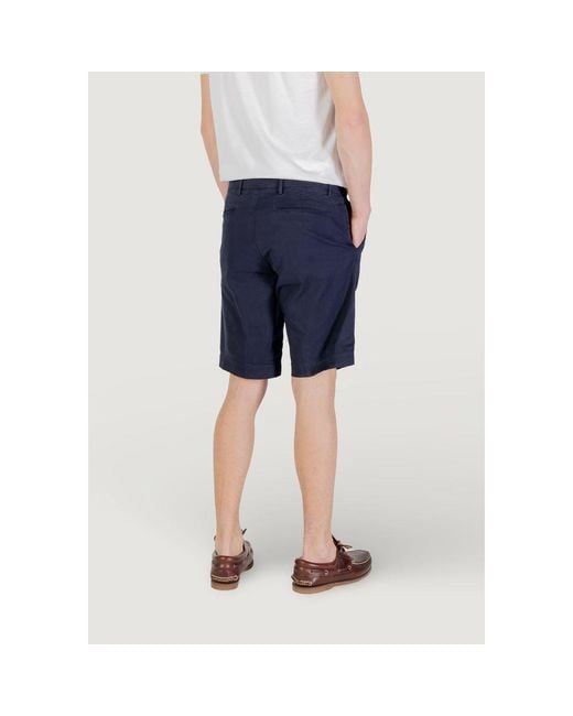 Borghese Blue Cotton Bermuda for men