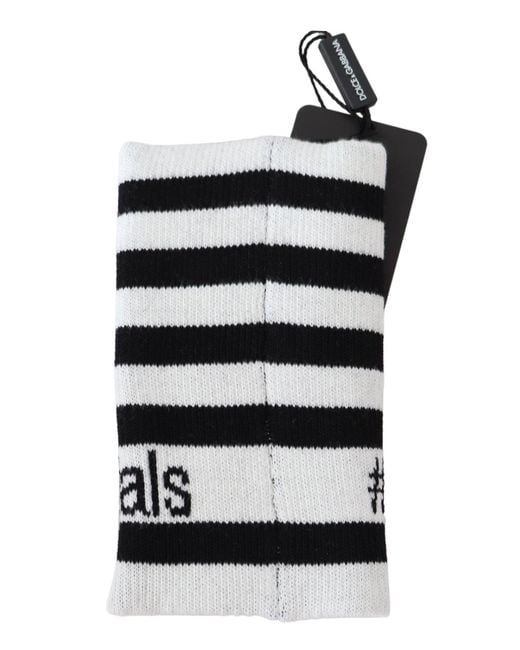 Dolce & Gabbana Black Wool Dgmillennials Wristband Wrap for men