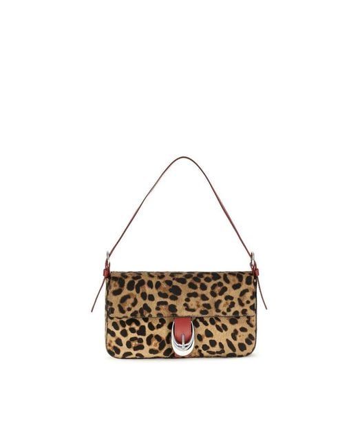 Staud Metallic Beige Calf Leather Bos Taurus Shoulder Bag