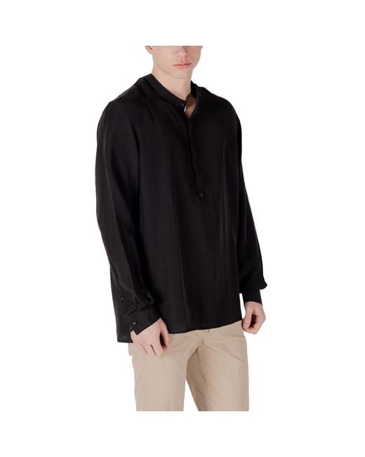 Antony Morato Black Lyocell Shirt for men