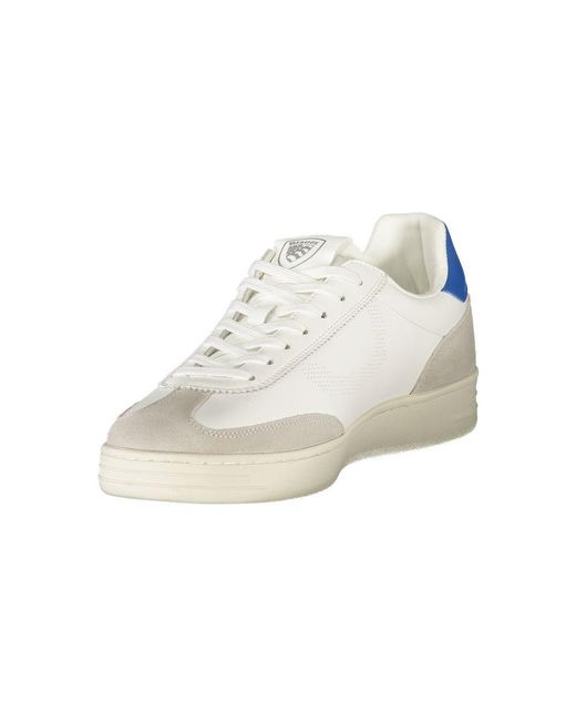 Blauer White Polyurethane Men's Sneaker for men
