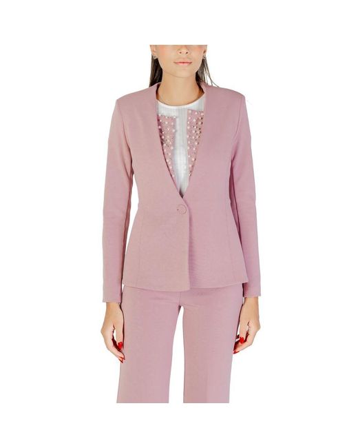 Rinascimento Pink Multicolor Polyester Blazer
